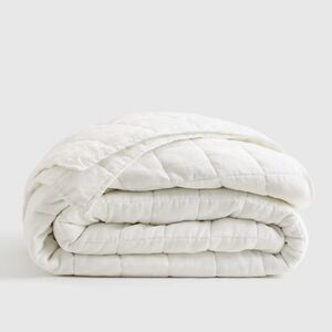 Quince European Linen White Quilt! Sz. Full/ Queen (631)